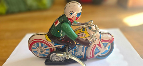 Blechspielzeug motorrad mit - blechspielzeug,