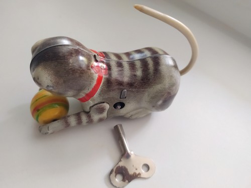 Blechspielzeug katze mit - katze,