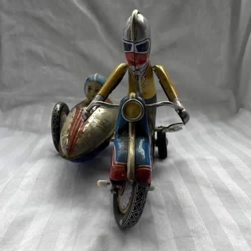 Vintage blechmotorrad mit - vintage,